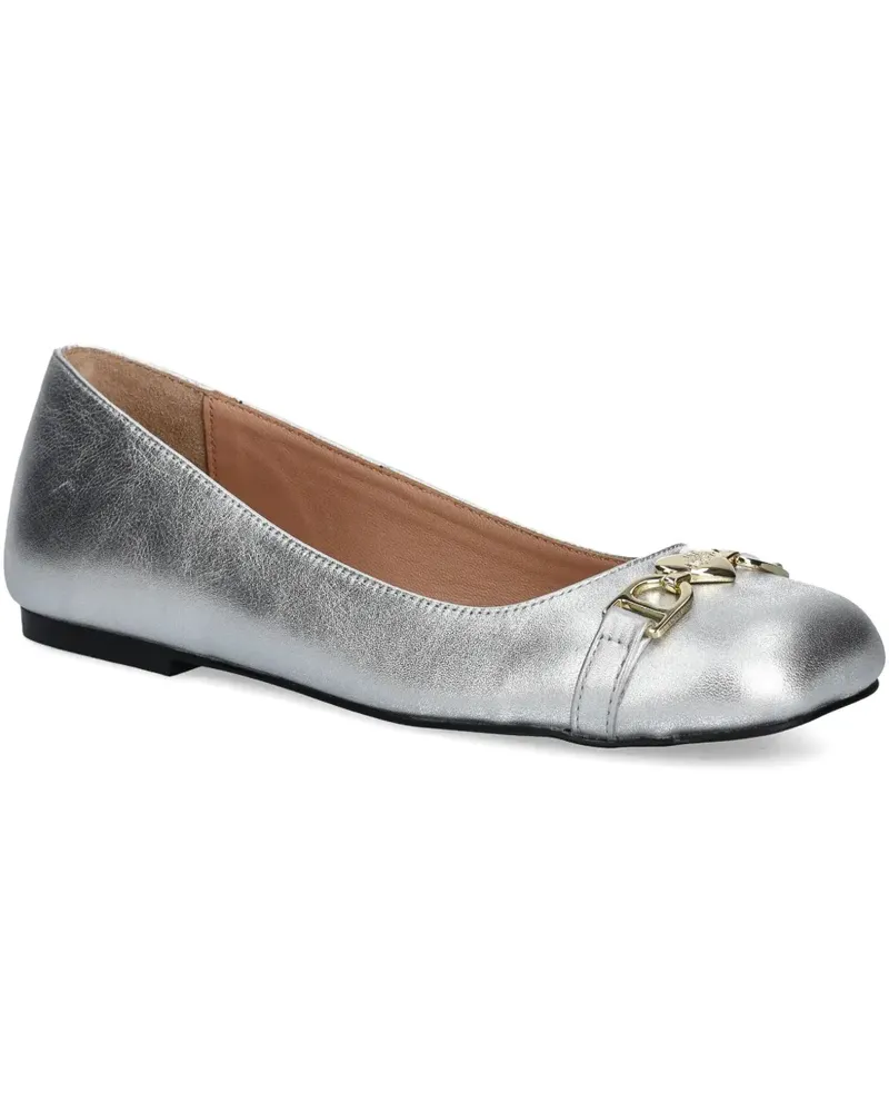 Moschino Ballerinas im Metallic-Look - Silber Silber