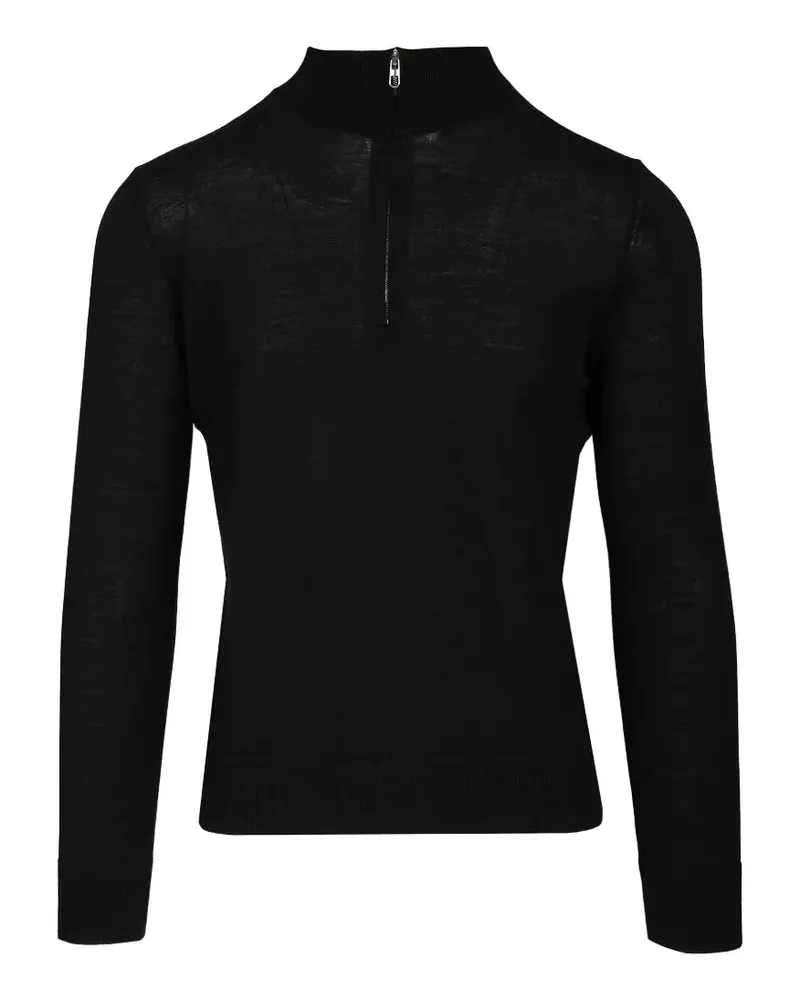 Al Duca D’Aosta 1902 long-sleeved quarter-zip sweater - Schwarz Schwarz