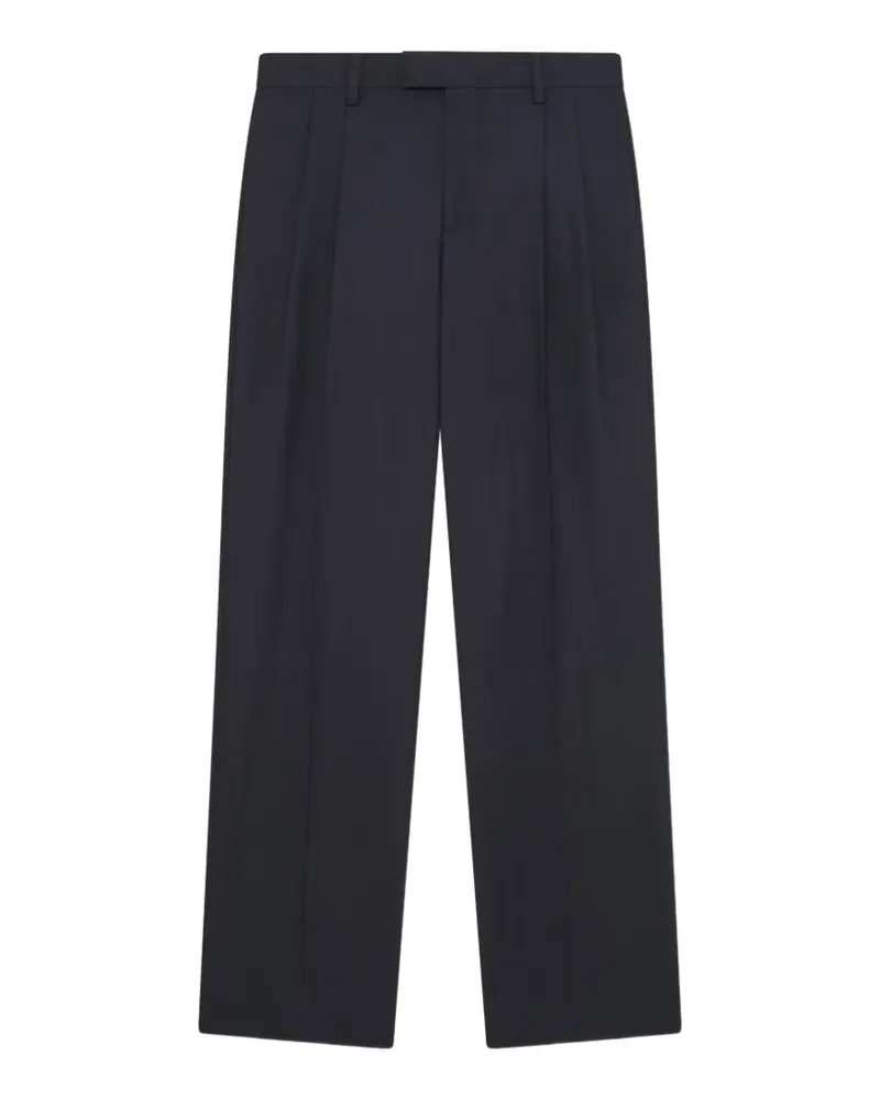 LARDINI micro-herringbone double-pleated trousers - Blau Blau