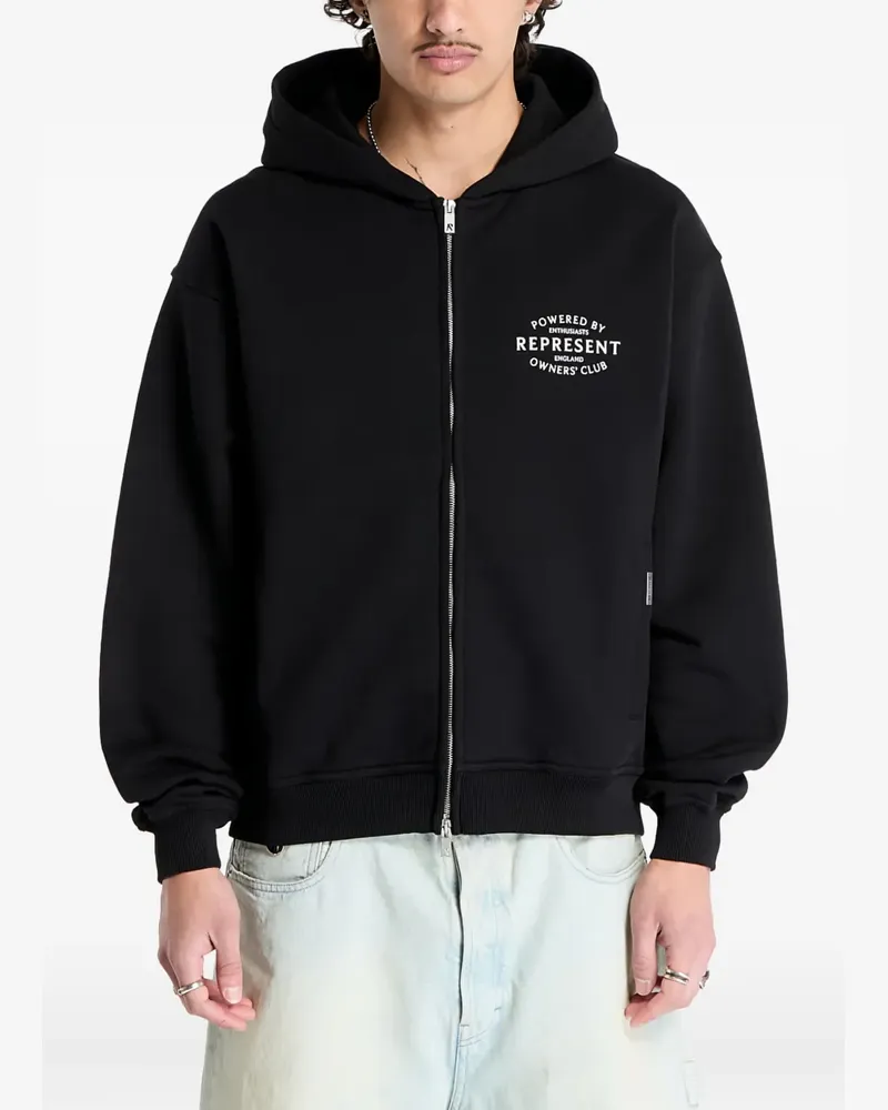 REPRESENT Owners Club Kapuzenjacke mit Stempel - Schwarz Schwarz