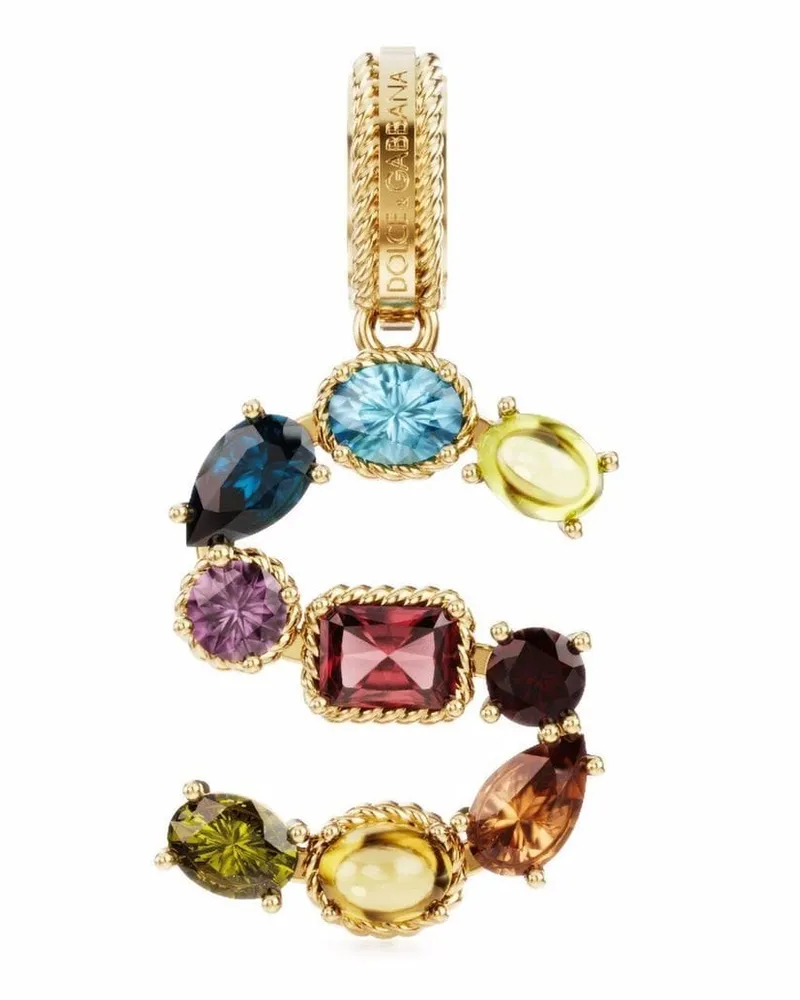 Dolce & Gabbana 18kt Rainbow Alphabet S Gelbgoldanhänger Gold
