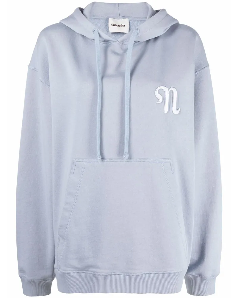 Nanushka Oversized-Hoodie mit Logo - Blau Blau
