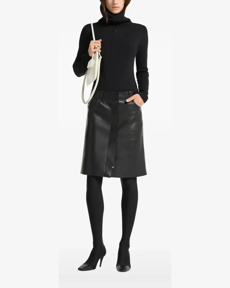 Courrèges Pullover mit Stehkragen - Schwarz Schwarz