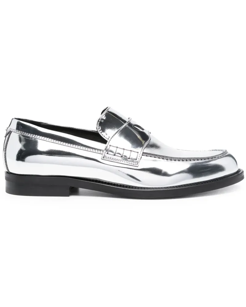 GCDS Wirdo Loafer mit reflektierendem Effekt - Silber Silber