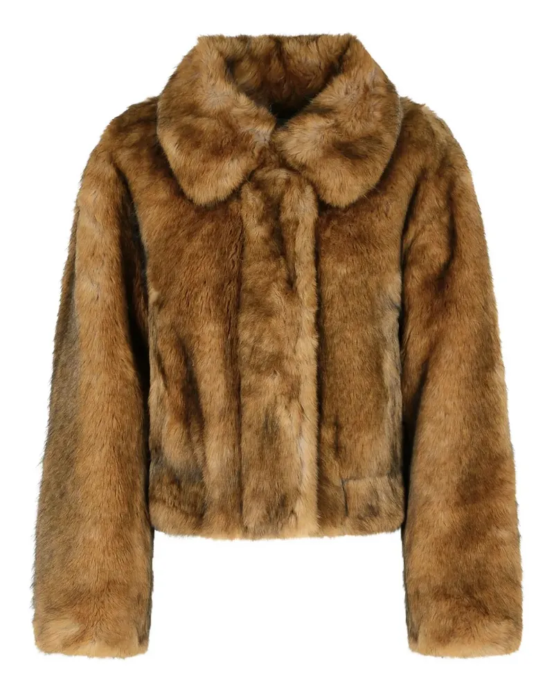 STAND Lena Jacke aus Faux Fur - Braun Braun