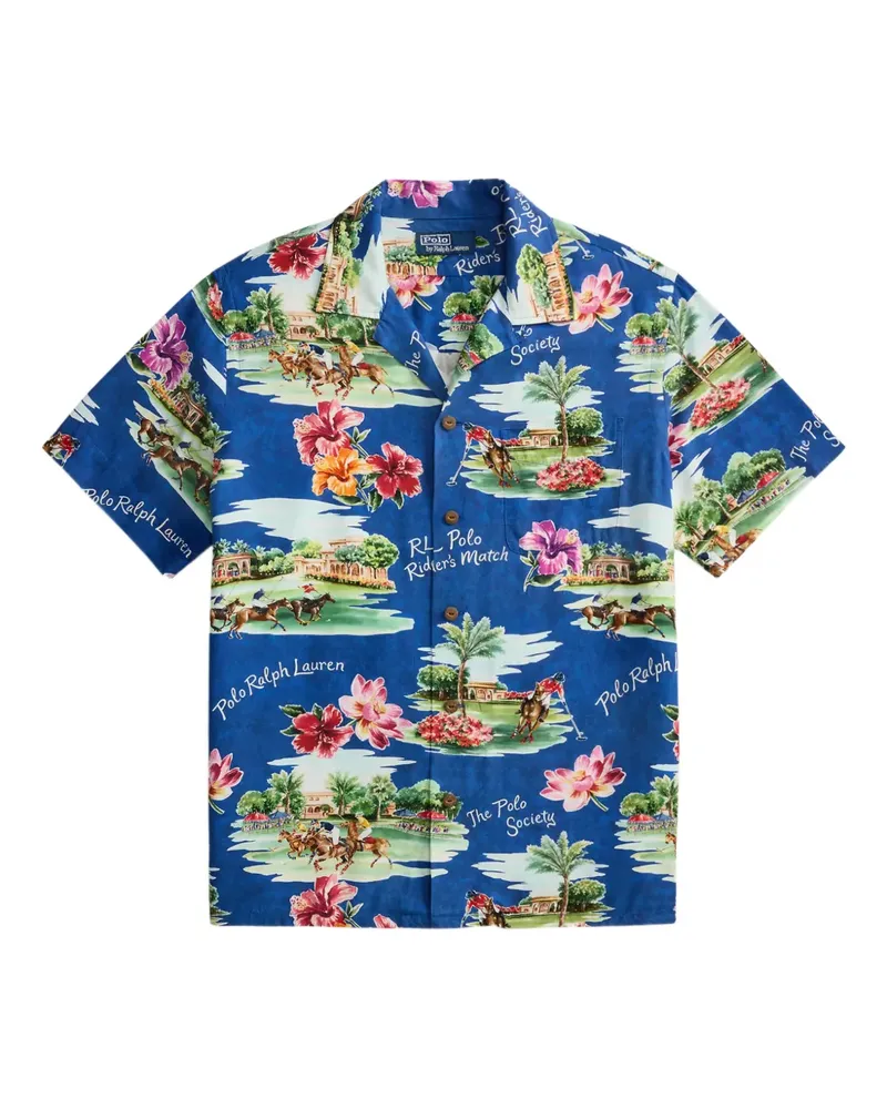 Ralph Lauren Hemd mit tropischem Print - Blau Blau