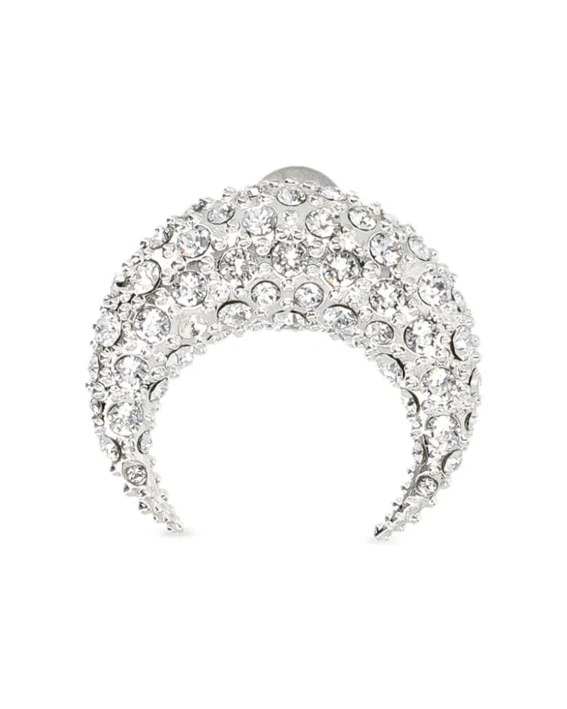 Marine Serre Moon Ohrring mit Strass - Silber Silber