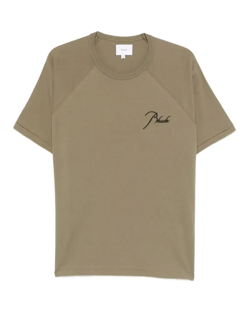 RHUDE Klassisches T-Shirt - Grün Grün