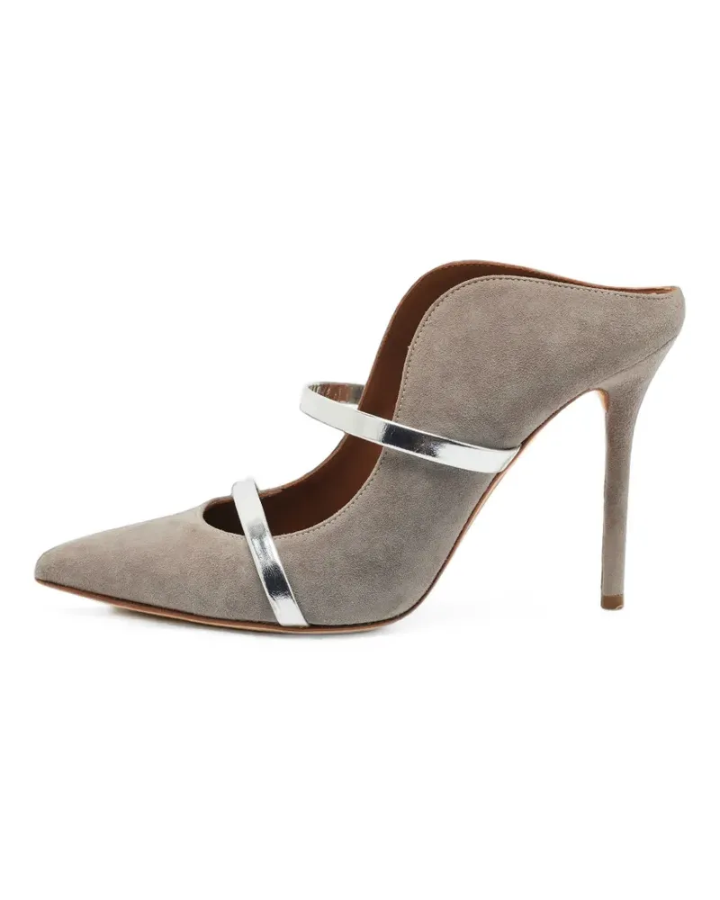 Malone Souliers Maureen Mules mit abgerundeten Riemen - Grau Grau