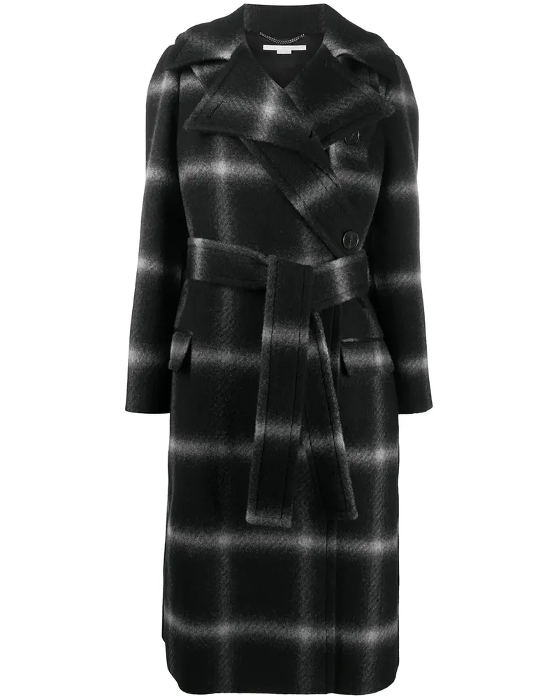 Stella McCartney Karierter 'Sophia' Mantel - Schwarz Schwarz