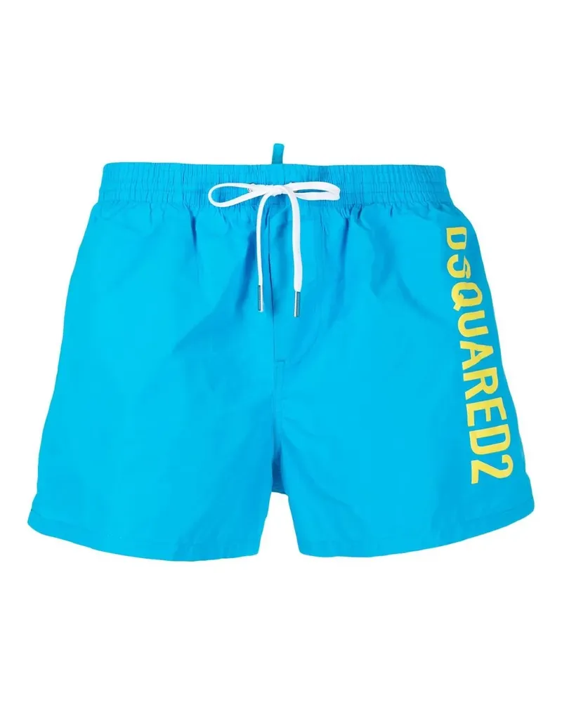 Dsquared2 Badeshorts mit Logo-Print - Blau Blau