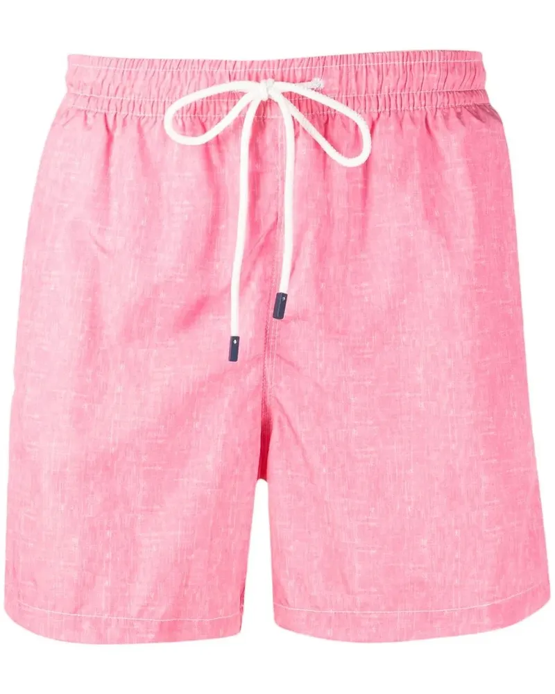 Fedeli Badeshorts mit Logo-Patch - Rosa Rosa