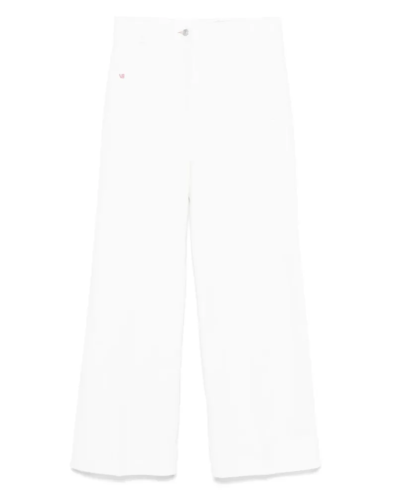 Victoria Beckham Jeans mit Logo-Detail - Weiß Weiß