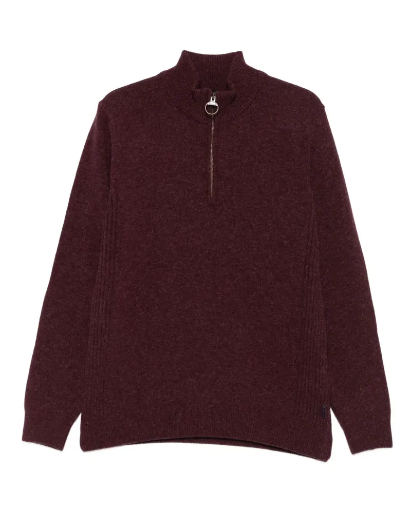Barbour Pullover mit Reißverschluss - Rot Rot