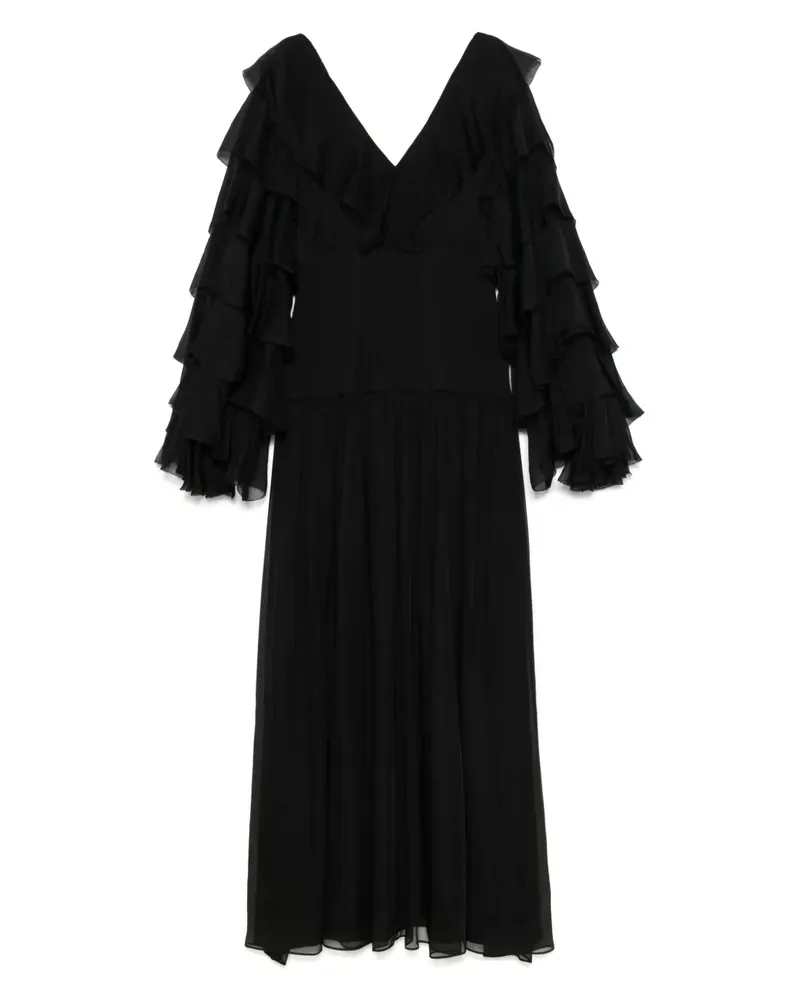 Luisa Spagnoli Ponteggio Kleid - Schwarz Schwarz