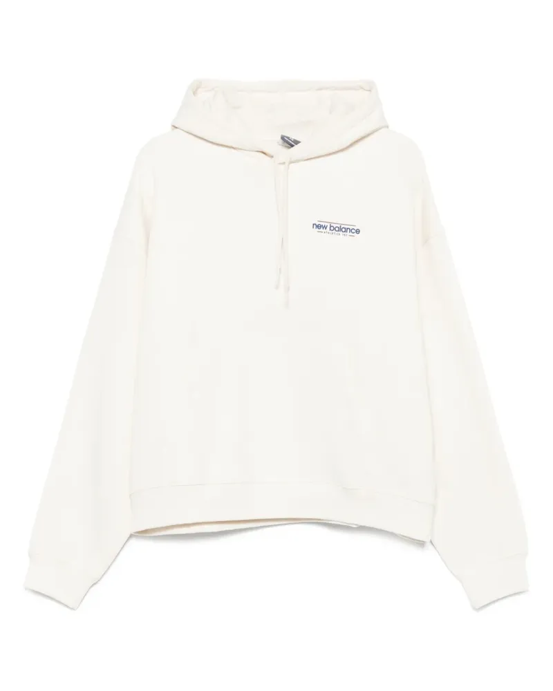 New Balance Hoodie mit Logo-Stickerei - Nude Nude