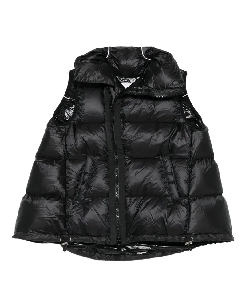 Sacai Gefütterte Weste mit Stehkragen - Schwarz Schwarz