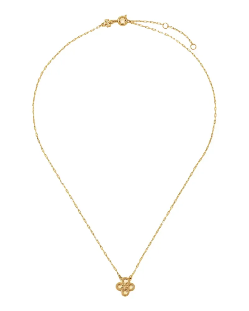 Tory Burch Forget Me Not Halskette mit Kleeblatt-Anhänger - Gold Gold