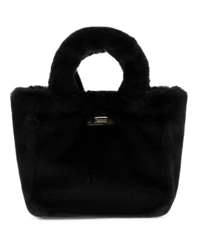 Herno faux-fur tote bag - Schwarz Schwarz