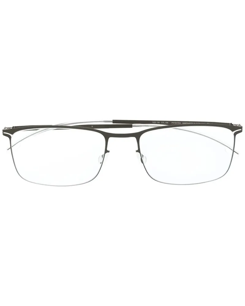 Mykita Eckige Brille mit mattem Finish - Silber Silber