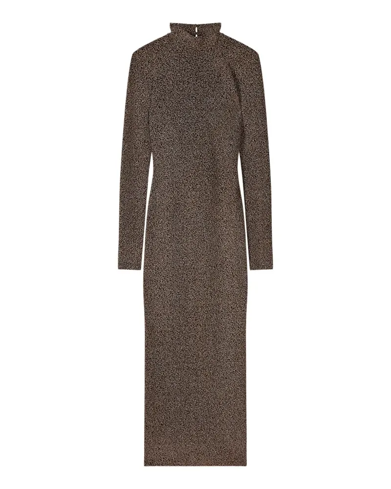 Patrizia Pepe open-back long-sleeve midi dress - Braun Braun