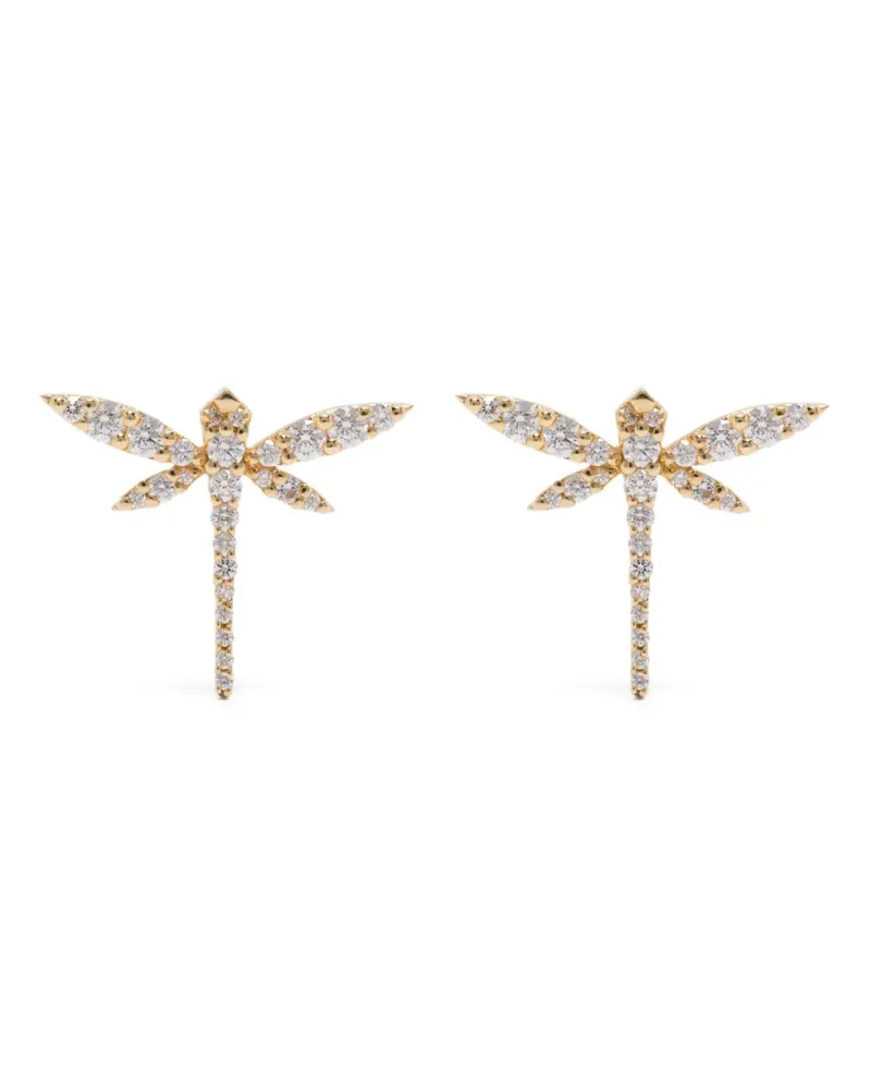 ANAPSARA Mini 18kt Dragonfly Gelbgoldohrringe mit Diamant Gold