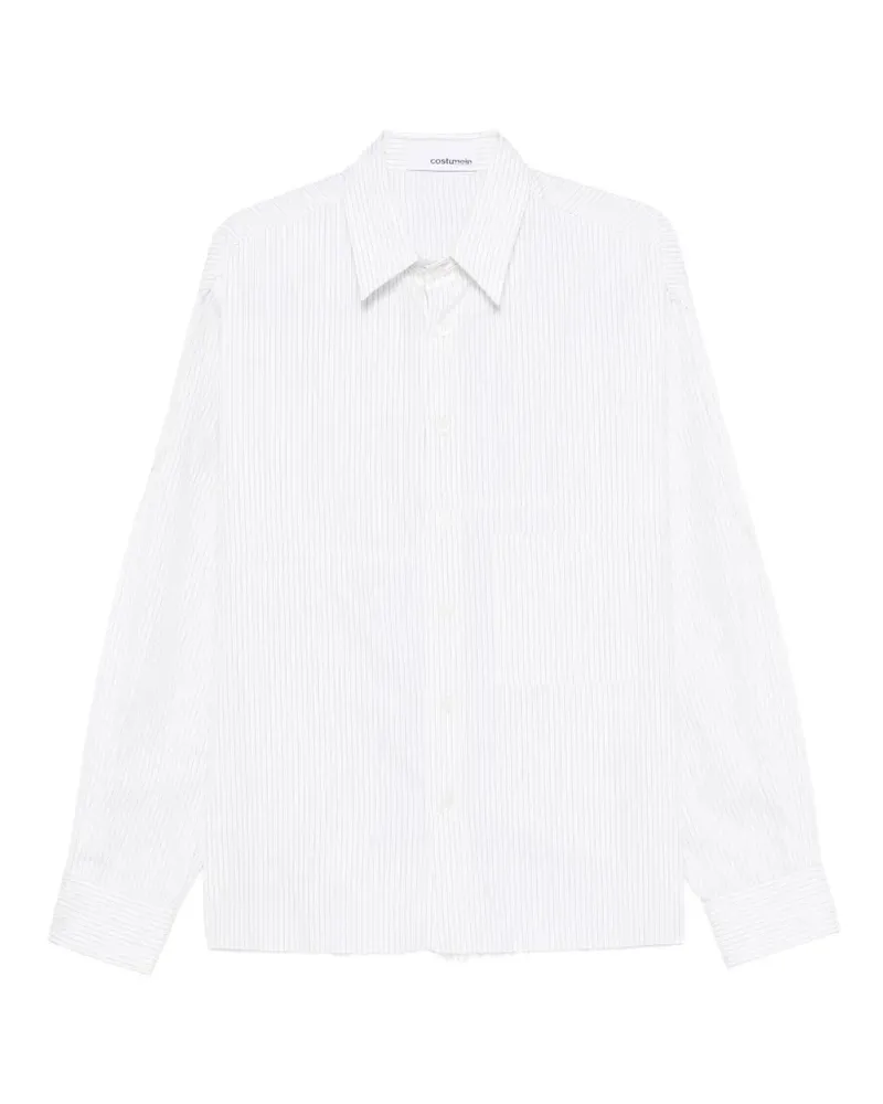 Costumein Richard Evo pinstripe-pattern shirt - Weiß Weiß