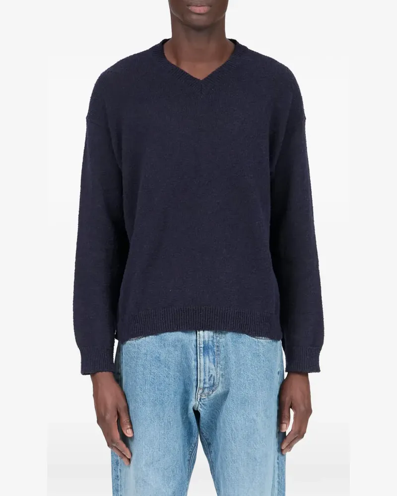 Maison Margiela Pullover mit V-Ausschnitt - Blau Blau