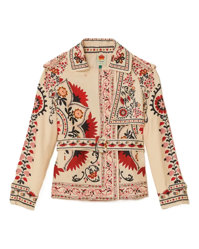 FARM Rio Mandala Blazer mit Blumen-Print - Nude Nude