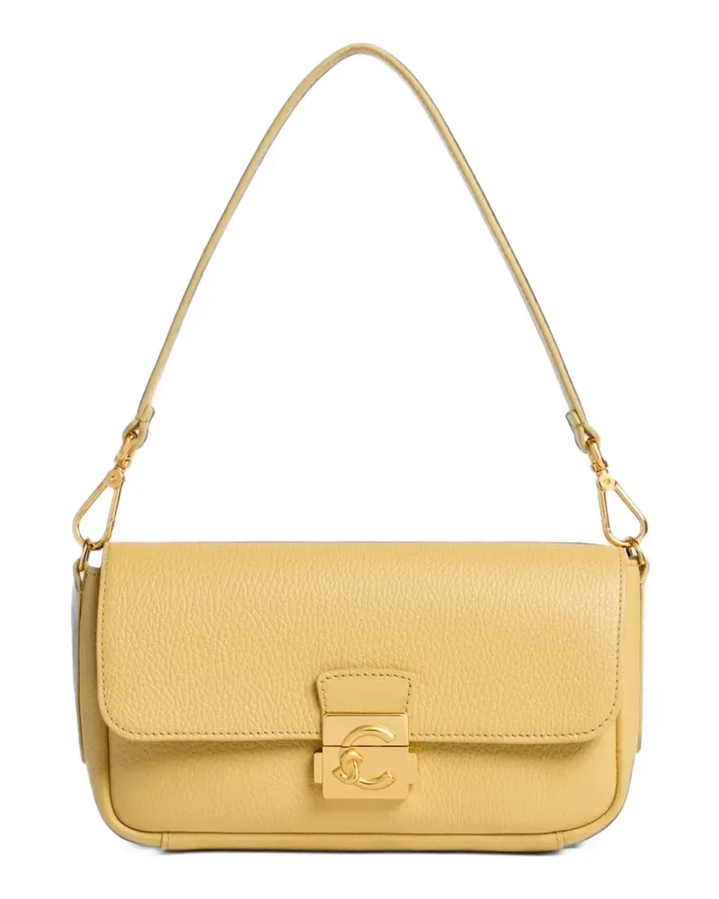 Coccinelle Mittelgroße C-Me Lock Schultertasche aus Leder - Gelb Gelb