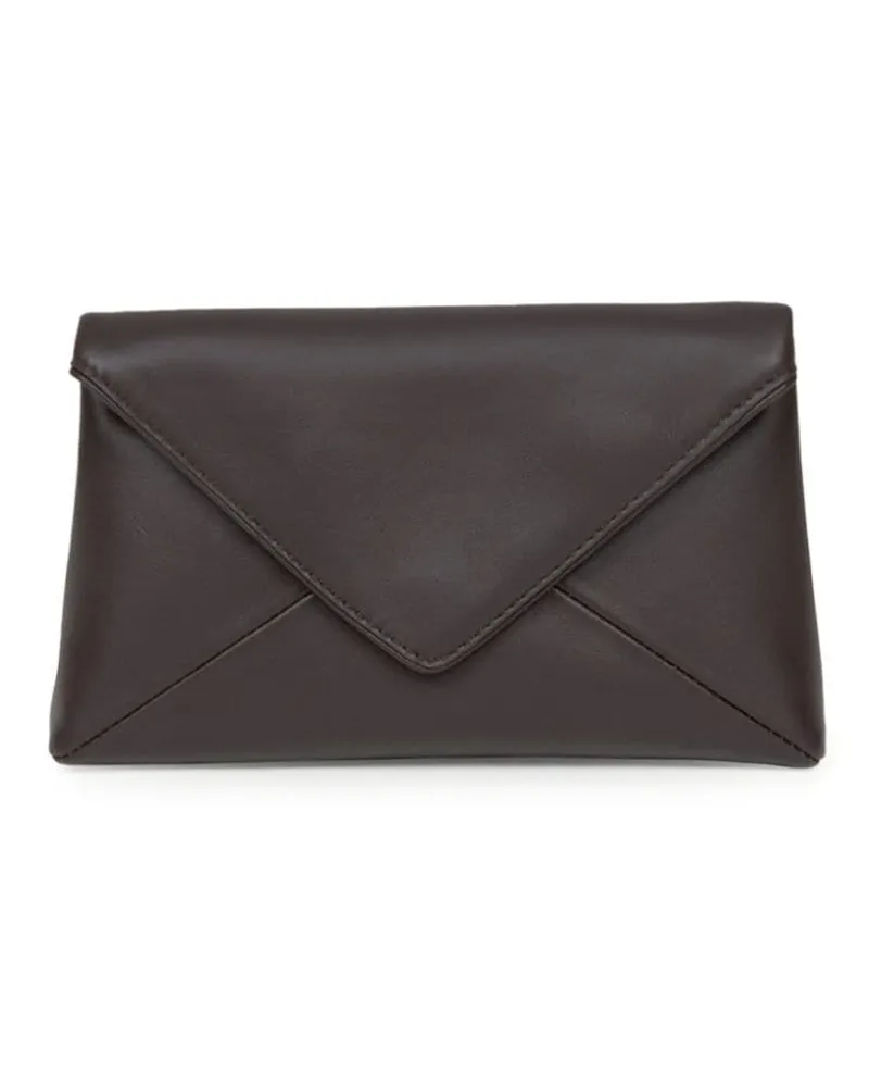 Dries van Noten Envelope Parade Clutch Braun