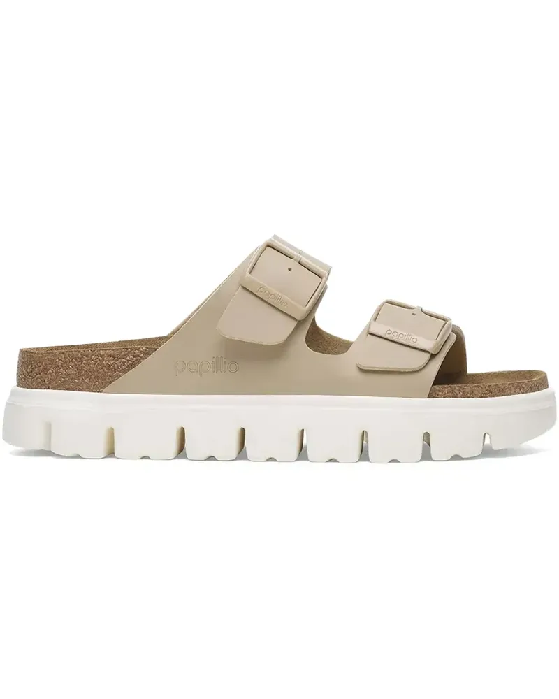 Birkenstock Arizona Pantoletten mit Schnallen - Nude Nude