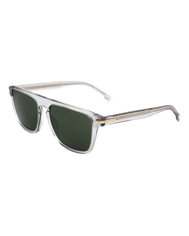 HUGO BOSS Sonnenbrille mit eckigem Gestell - Grau Grau