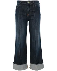 Kaos Klassische Cropped-Jeans Blau