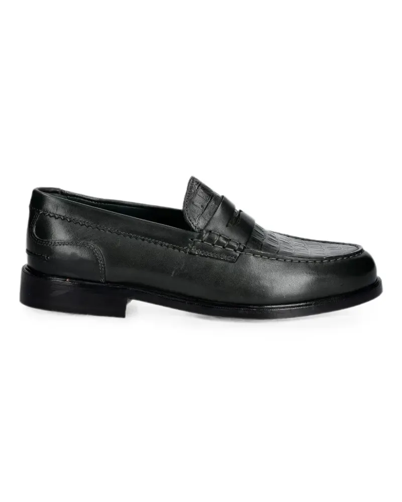 Clarks crocodile-effect leather loafers - Grün Grün