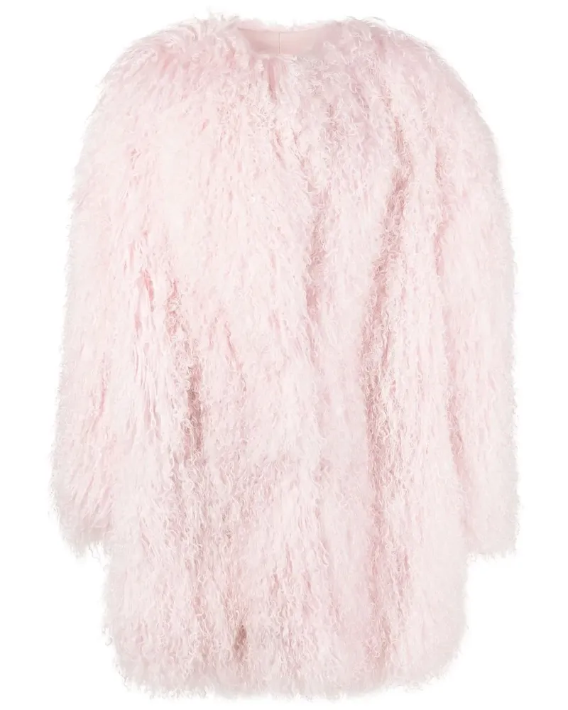 Magda Butrym Shearling-Mantel - Rosa Rosa