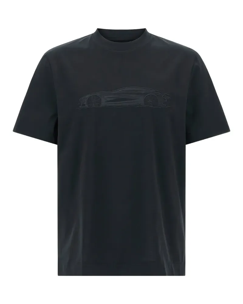 HUGO BOSS x Aston Martin embroidery crew neck T-shirt - Schwarz Schwarz