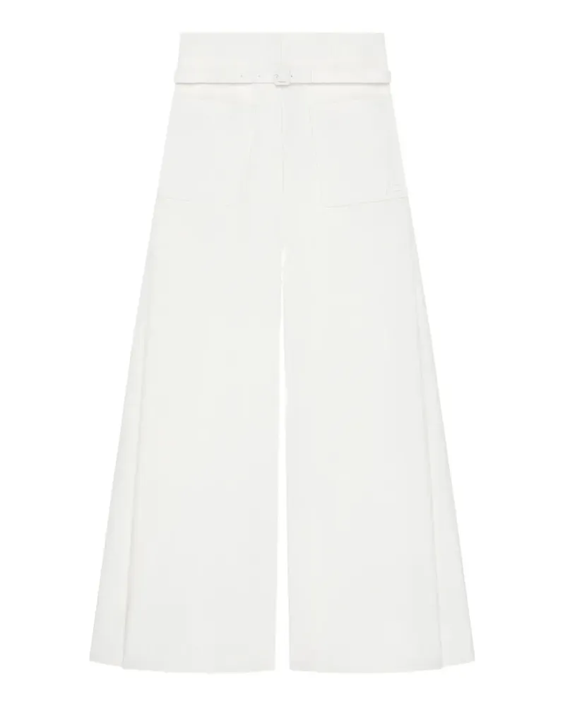 Courrèges Palazzohose mit Logo - Weiß Weiß