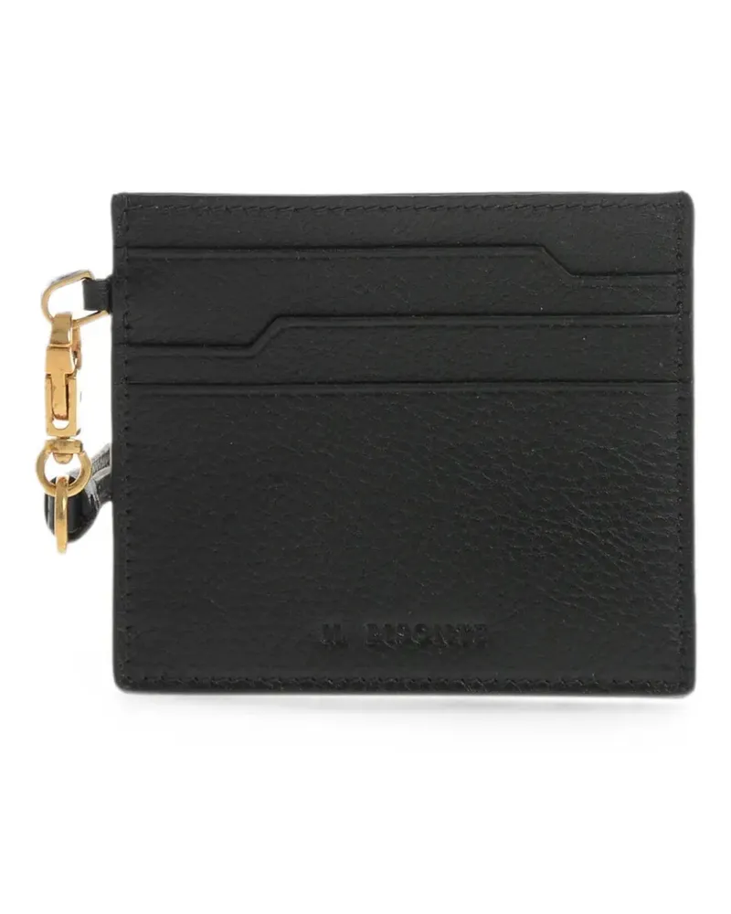 IL BISONTE Mediterranea hammered leather card holder - Schwarz Schwarz