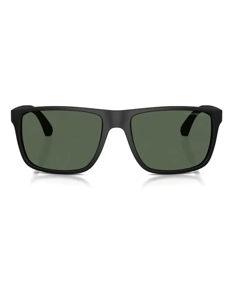 Emporio Armani rectangle-frame sunglasses - Schwarz Schwarz