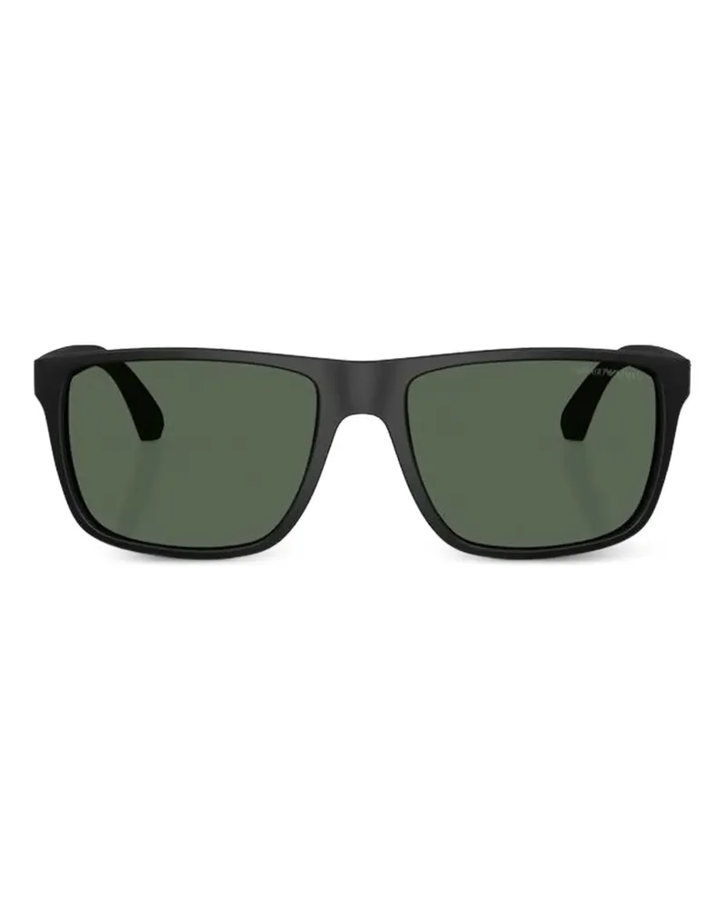 Emporio Armani rectangle-frame sunglasses - Schwarz Schwarz