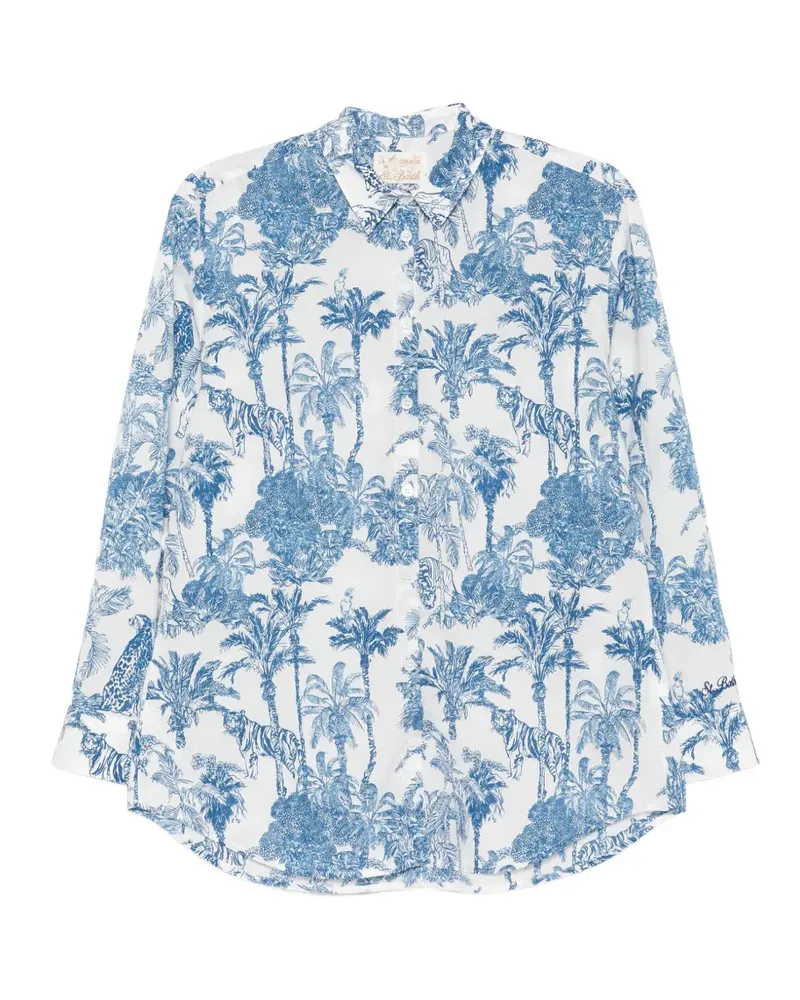 MC2 Saint Barth Brigitte jungle-print shirt - Weiß Weiß