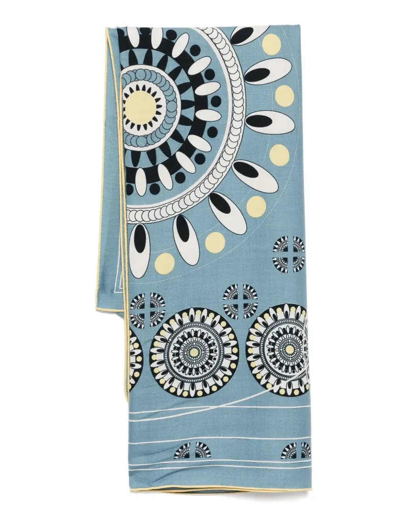 N.Peal Schal mit Print - Blau Blau