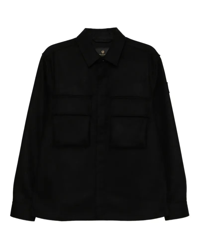 Belstaff Jacke mit Logo-Patch - Schwarz Schwarz