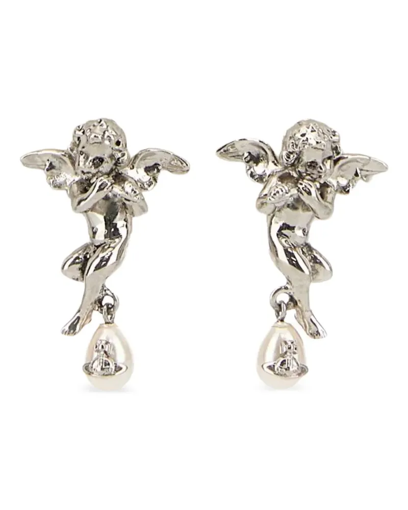 Vivienne Westwood Putti Hängeohrringe mit Perlen - Silber Silber
