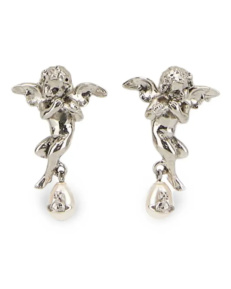 Vivienne Westwood Cherub Hängeohrringe mit Perlen - Silber Silber