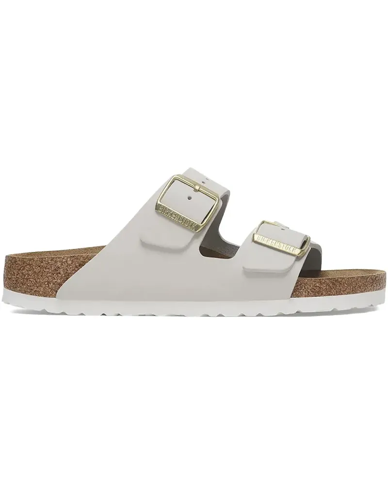 Birkenstock Arizona Pantoletten mit Schnallen - Weiß Weiß