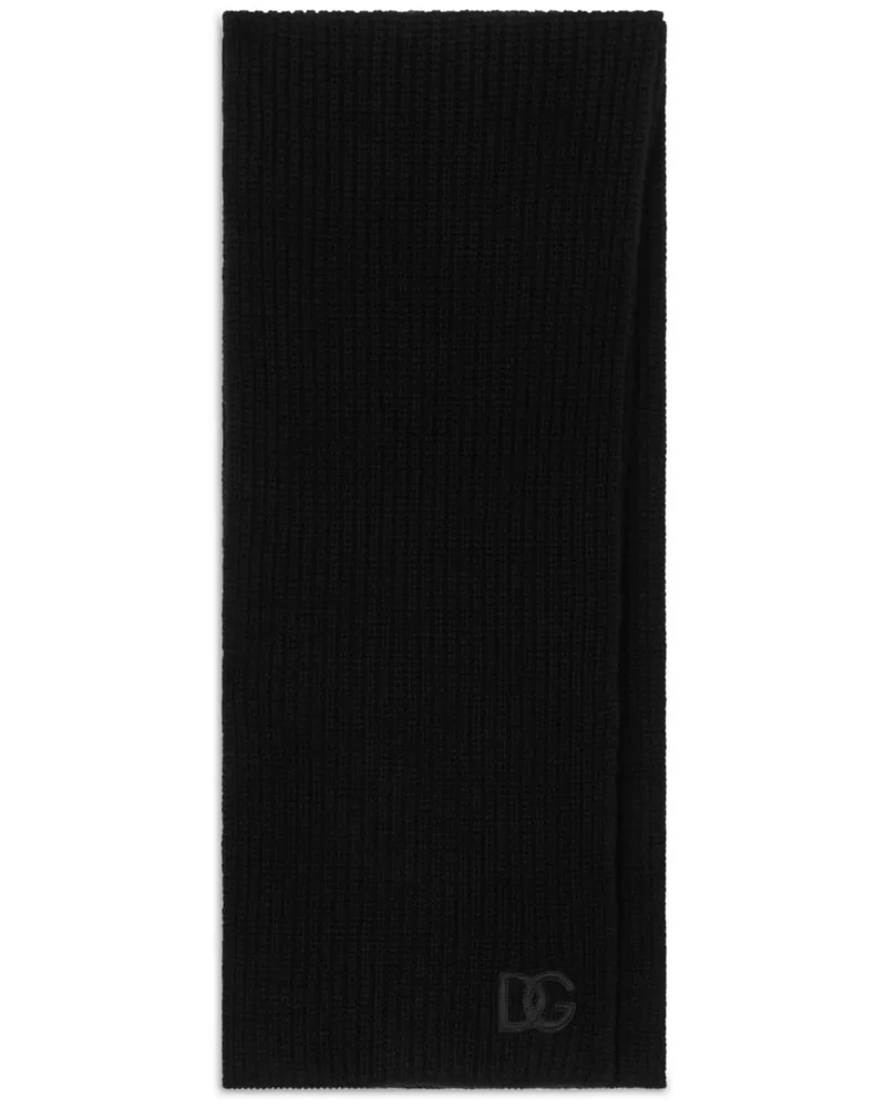 Dolce & Gabbana Gerippter Kaschmirschal - Schwarz Schwarz