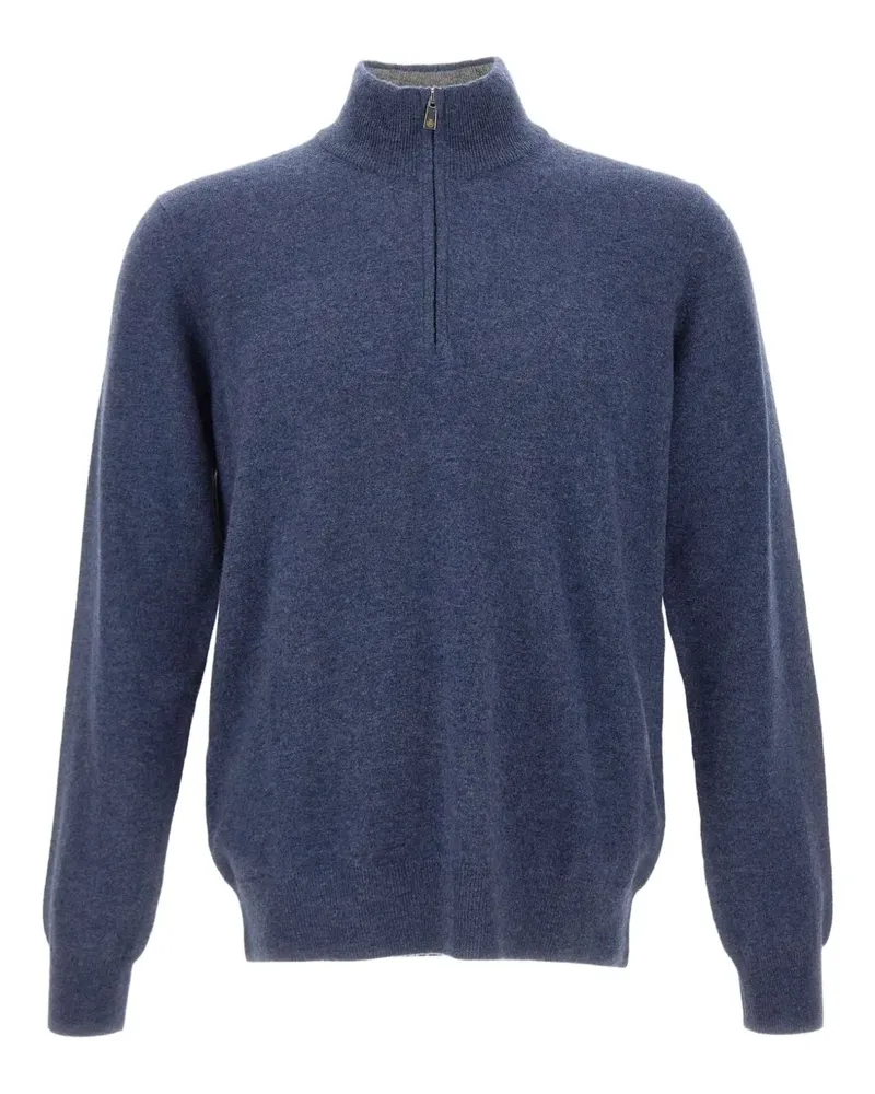 Della Ciana half-zip stand-up-collar sweater - Blau Blau