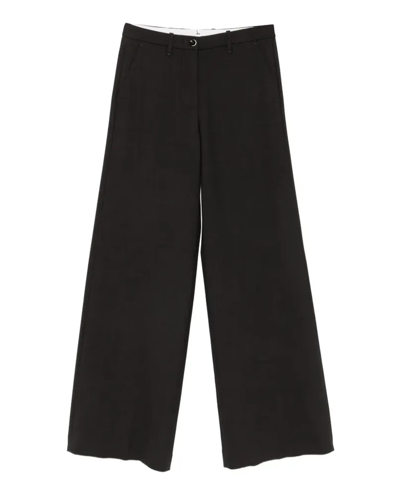 nine:inthe:morning wide-leg wool trousers - Grau Grau